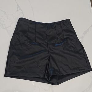 Express leather shorts